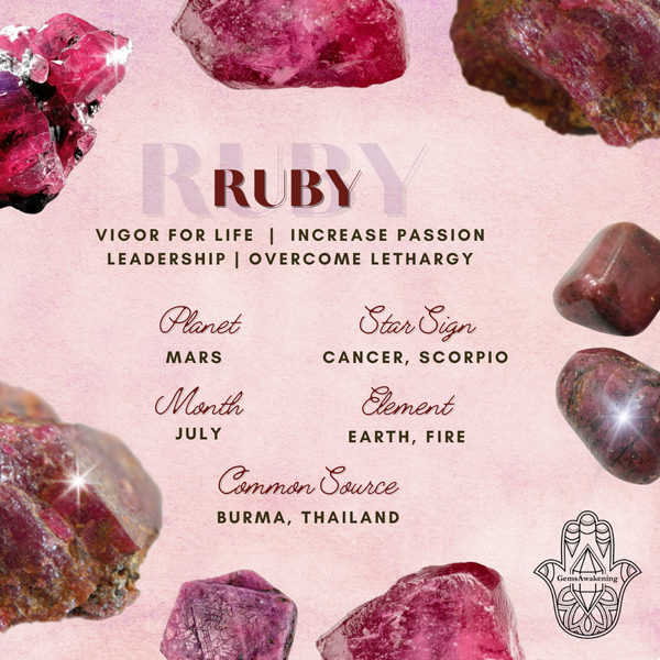 July Highlight - Ruby - The Crystal to Increase Passion and Vigor for Life
