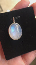 Load and play video in Gallery viewer, Rainbow Moonstone Necklace C AAA Grade

