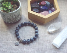 Load image into Gallery viewer, Snowflake Obsidian Chakra Healing Bracelet
