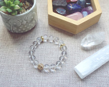 將圖片載入圖庫檢視器 Clear Quartz Chakra Healing Bracelet
