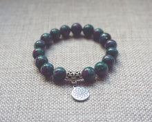 Load image into Gallery viewer, Ruby in Zoisite Chakra Healing Bracelet
