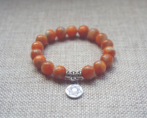 Orange Calcite Chakra Healing Bracelet