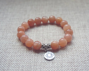 Peach Moonstone Chakra Healing Bracelet
