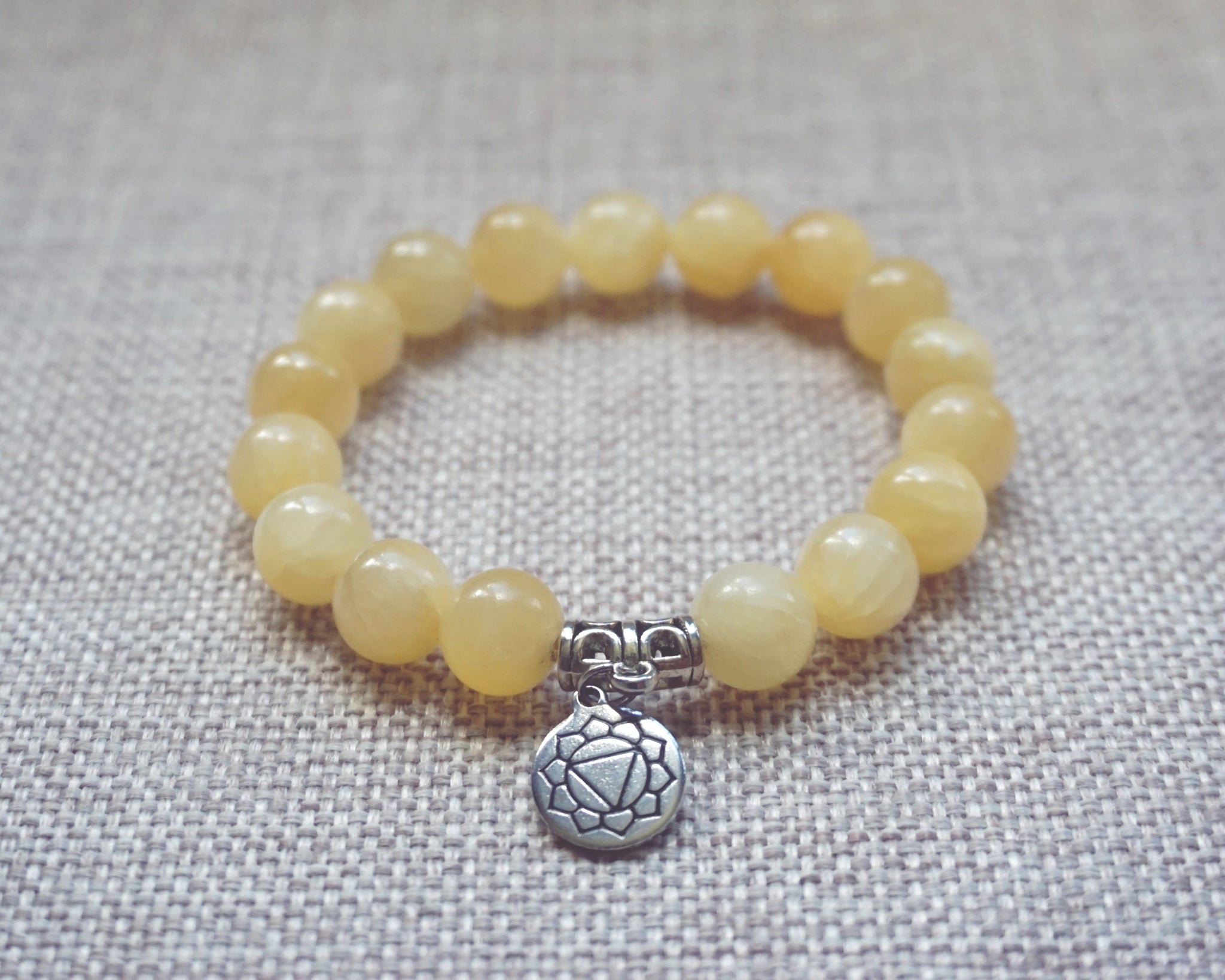 FengshuiGallary Natural Yellow Jade Pixiu Mantra Wealth Bracelet