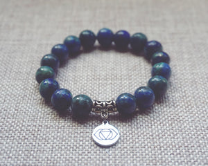 Azurite with Malachite Chakra Healing Bracelet