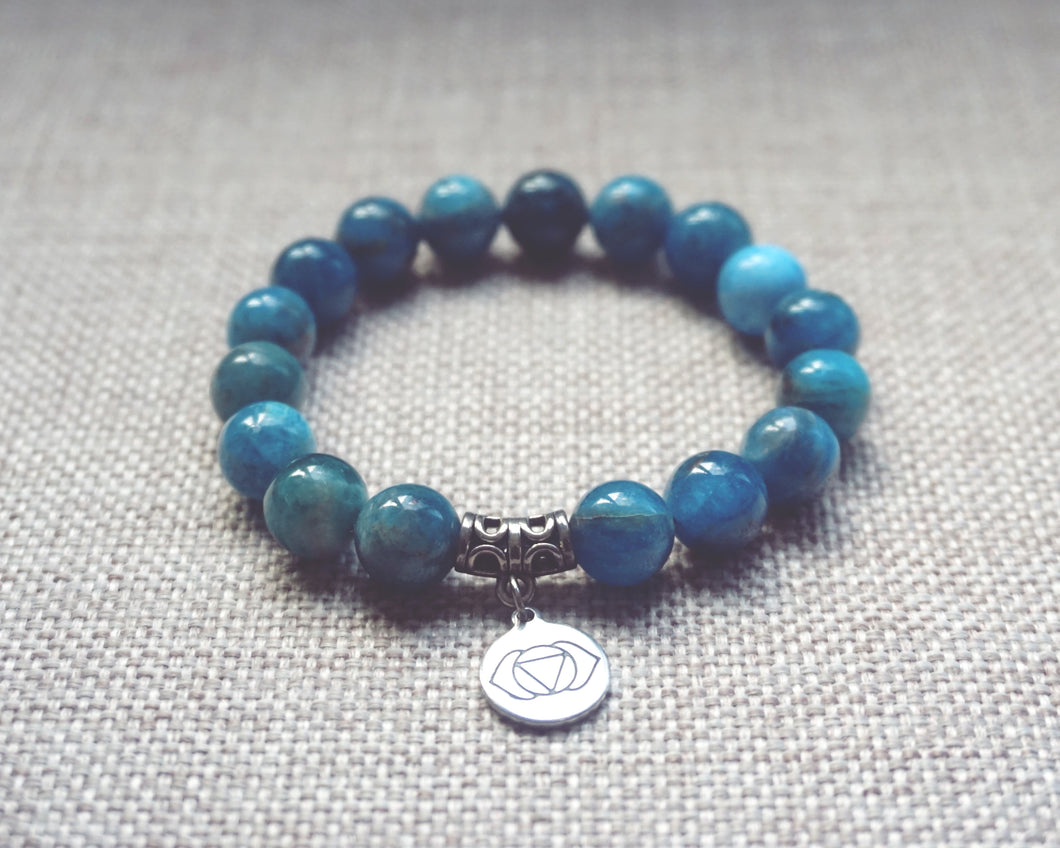 Blue Apatite Chakra Healing Bracelet