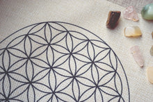 Load image into Gallery viewer, Flower Of Life Grid Linen Cloth
