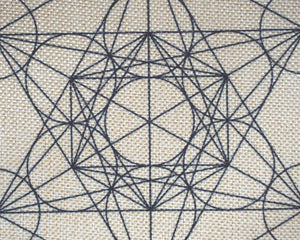 Metatron's Cube Grid Linen Cloth