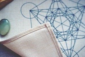 Metatron's Cube Grid Linen Cloth
