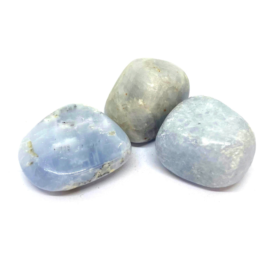 Blue Calcite Tumbled Stone 藍方解石