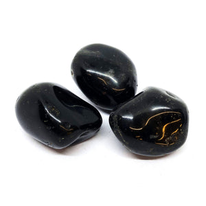 Black Onyx Tumbled Stone 缟玛瑙