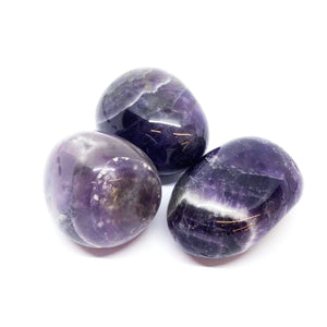 Chevron Amethyst Tumbled Stone 夢幻紫
