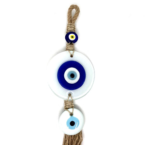 Evil Eye White Wall Decor - Macrame