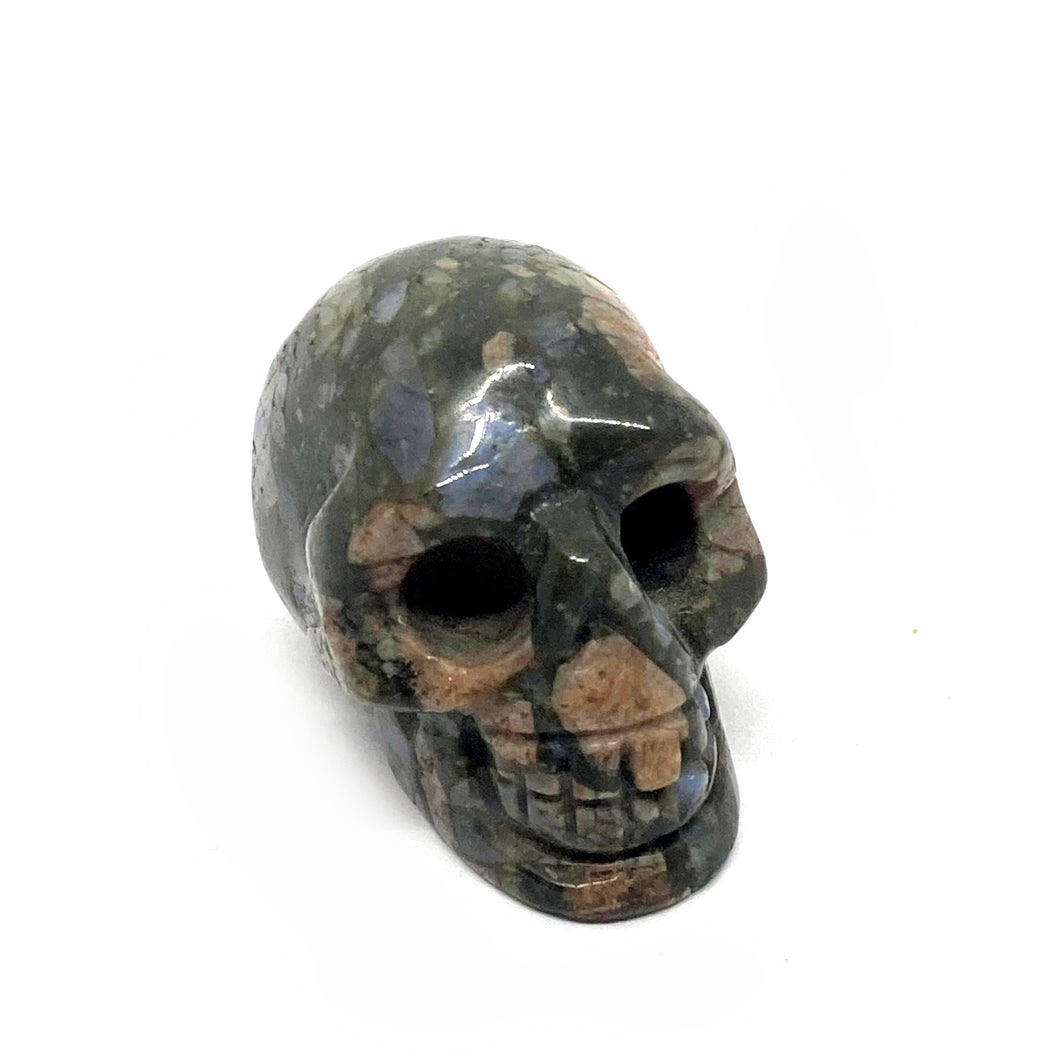 Llanite a.k.a Que Sera Stone Carved Skull 藍閃石