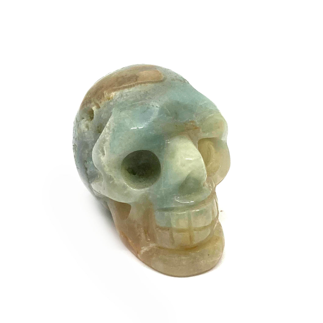 Caribbean Calcite Carved Skull 加勒比方解石