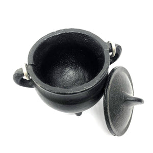 Cast Iron Cauldron with Lid 6cm 鑄鐵鍋樹脂香爐