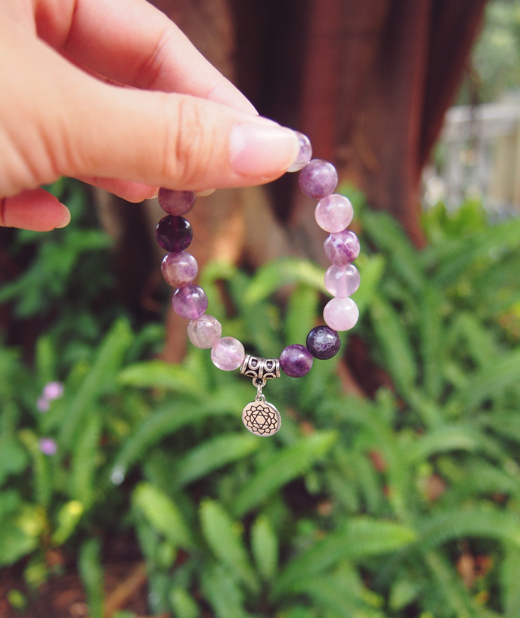 Lavender Amethyst Chakra Healing Bracelet – GemsAwakening