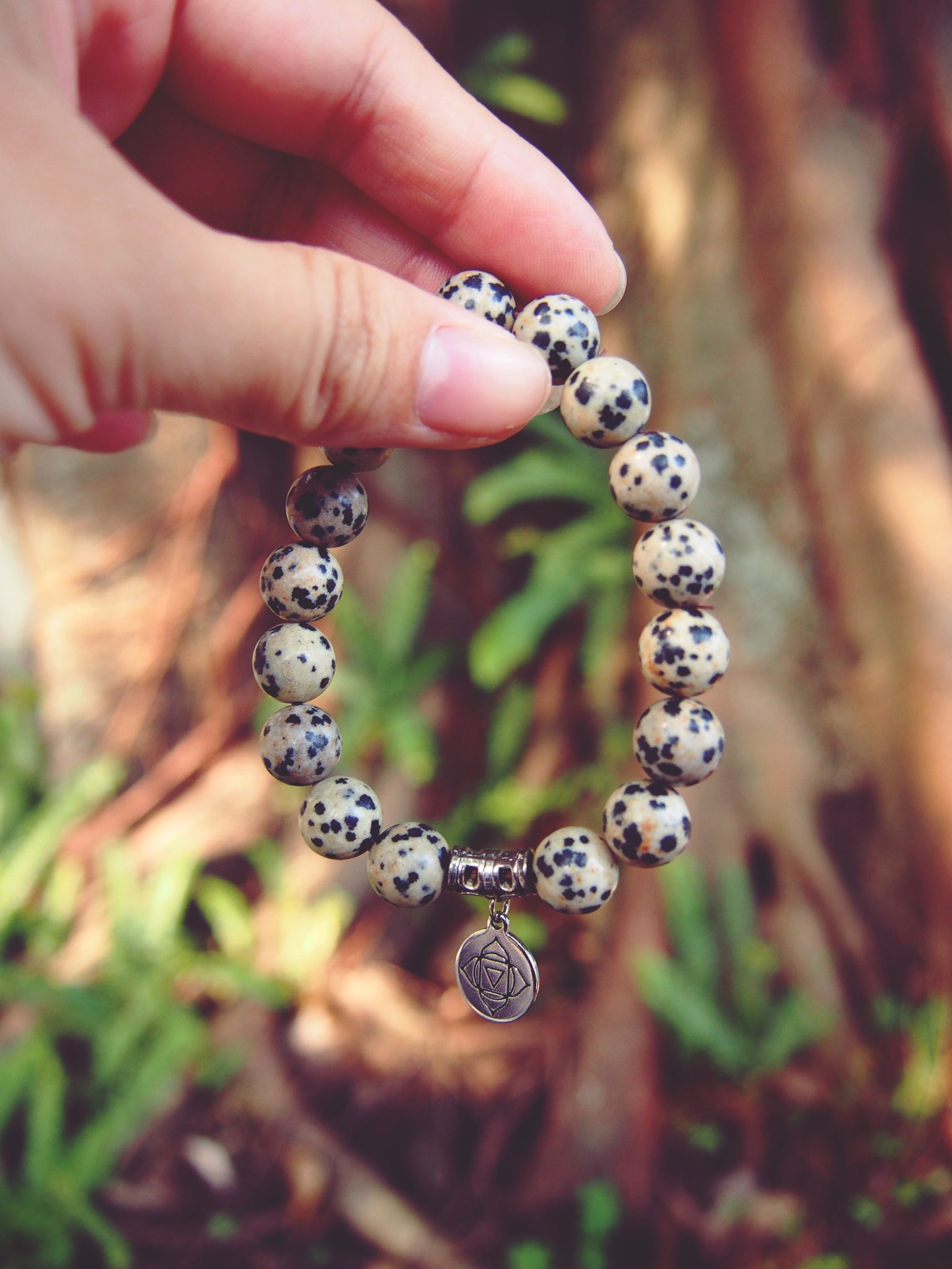 Dalmatian Jasper and Lava Stone Healing Crystal Bracelet - Etsy